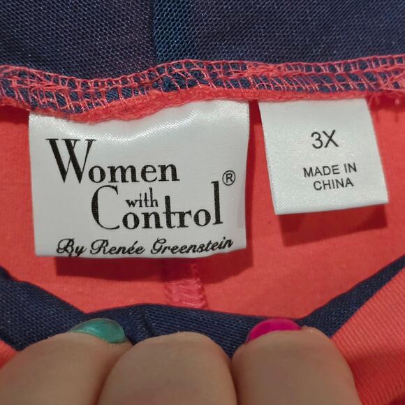 Women with Control Coral Shorts with pockets 3X NWT - Picture 3 of 6